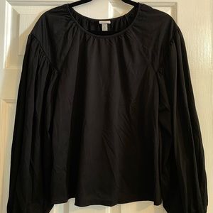 A new day blouse - black, bell sleeve
